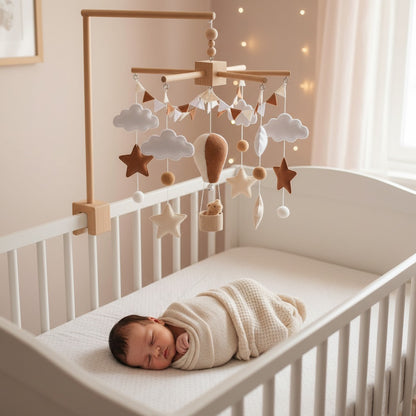 mobile bebe montgolfière sommeil paisible - douceur apaisante