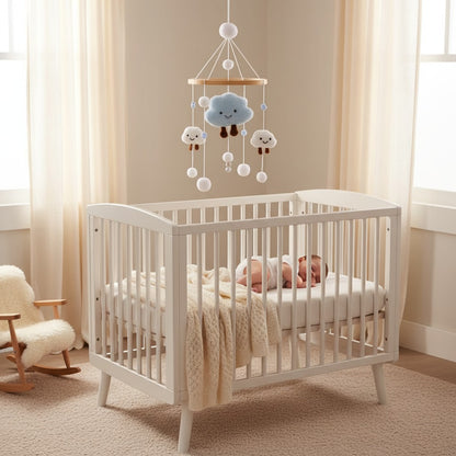 mobile bébé sommeil serein artisanal bois naturel