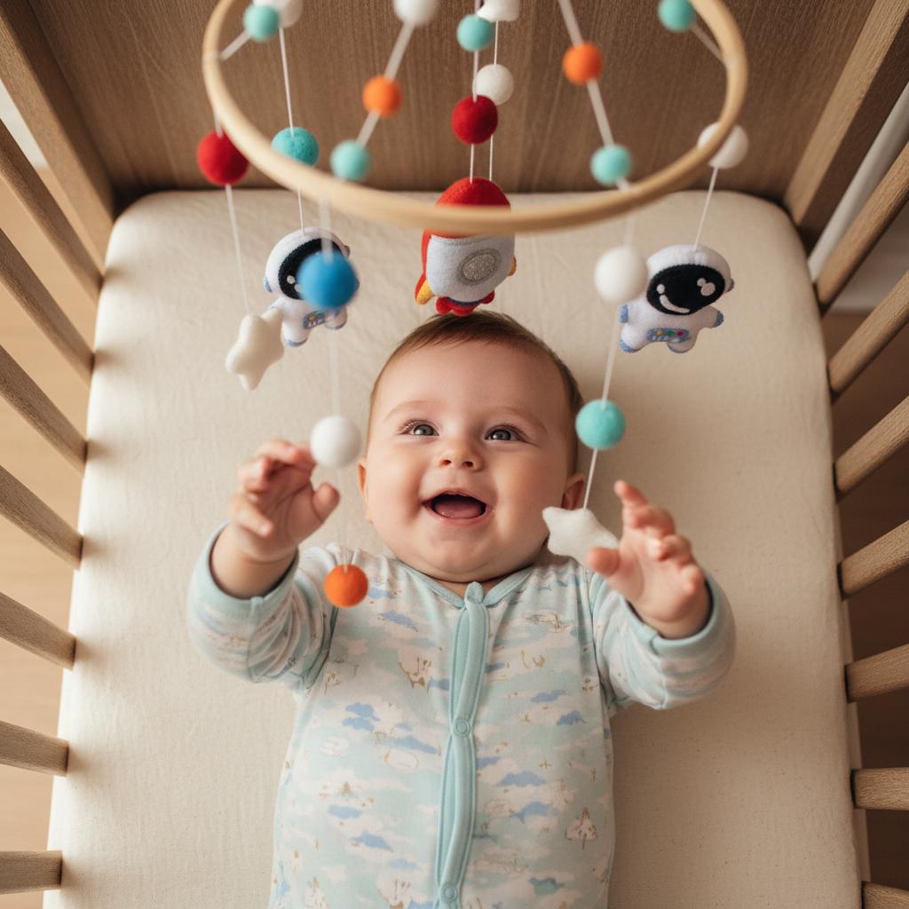 mobile bébé stimulant spatial