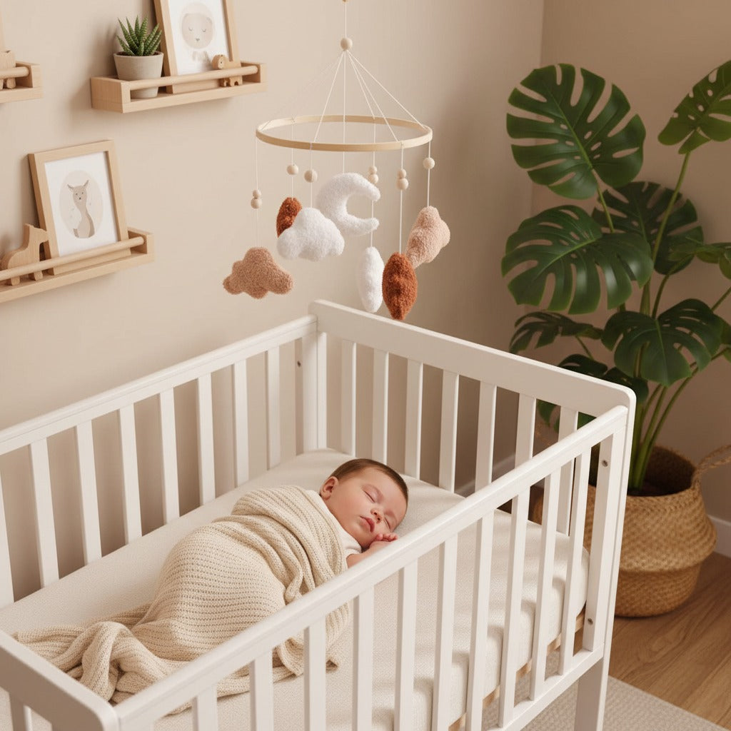 mobile musique bebe apaisant Nuages Marron Berceuses Apaisantes