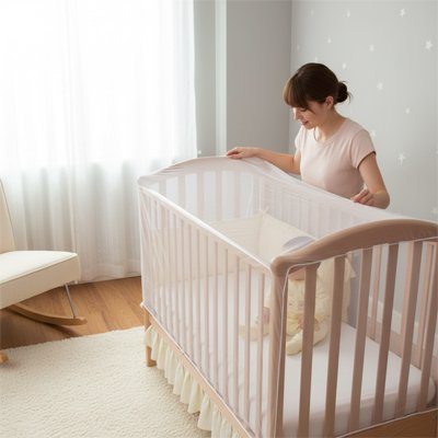 Moustiquaire bebe lit protectrice et discrète Protection Respirante 