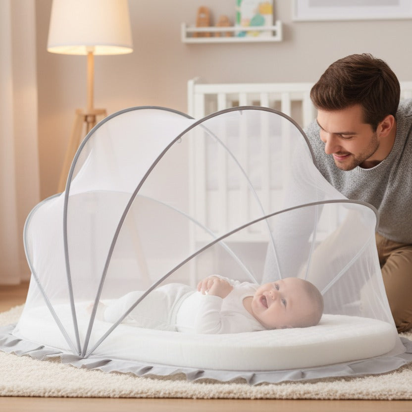 moustiquaire bebe lit rassurante pliable naturelle