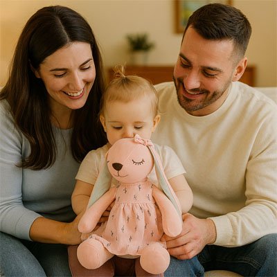 Peluche lapin douce et confortable  Douceur Câline 
