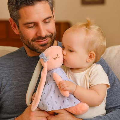 Peluche lapin douce et moelleuse Douceur Câline 