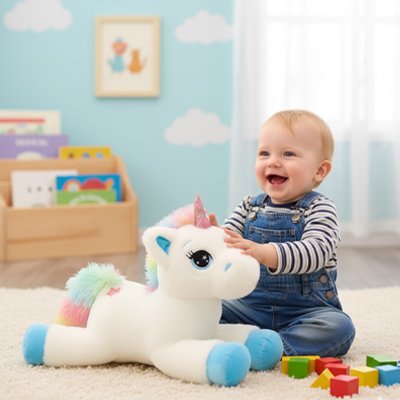 peluche licorne douce et réconfortante Doudou Ultra-Douce