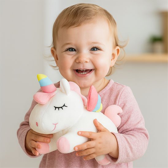 Peluche licorne élégante et rassurante Dormilune