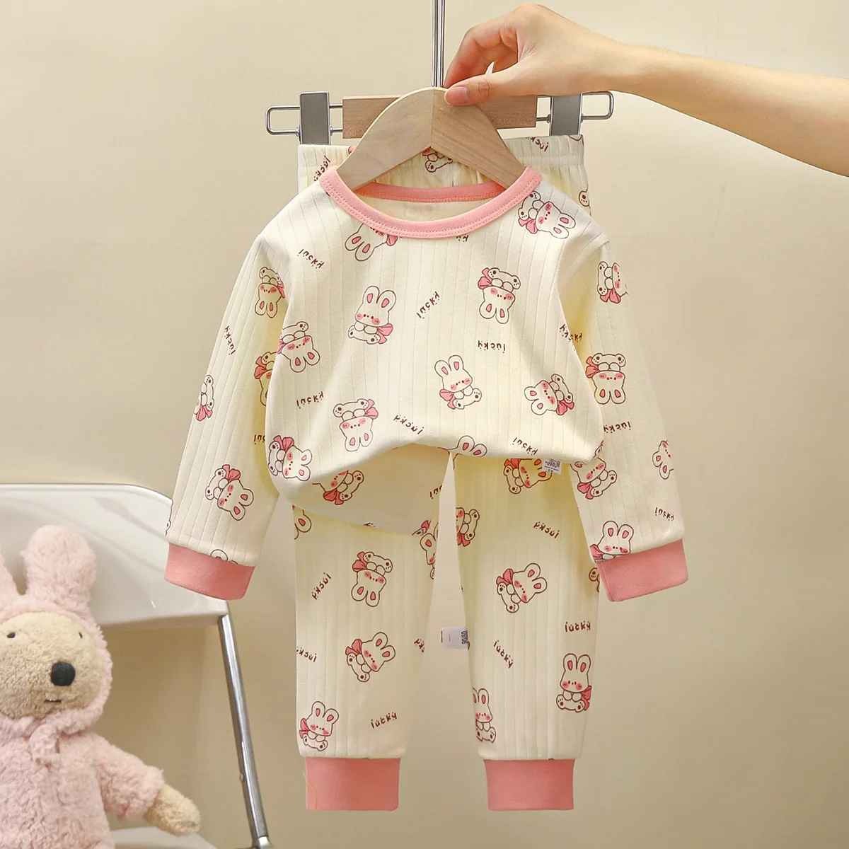 pyjama bebe doux confortable lapin rose Coton Bio Doux