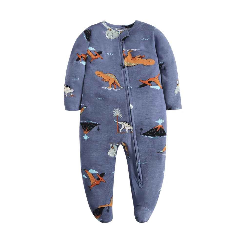 pyjama garcon bebe confortable bleu avec dinosaure Ultra doux