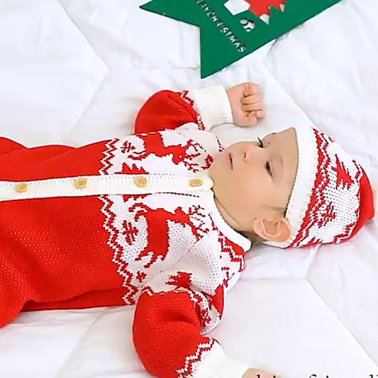 pyjama noel bebe confortable Tricot de Noël Douillet