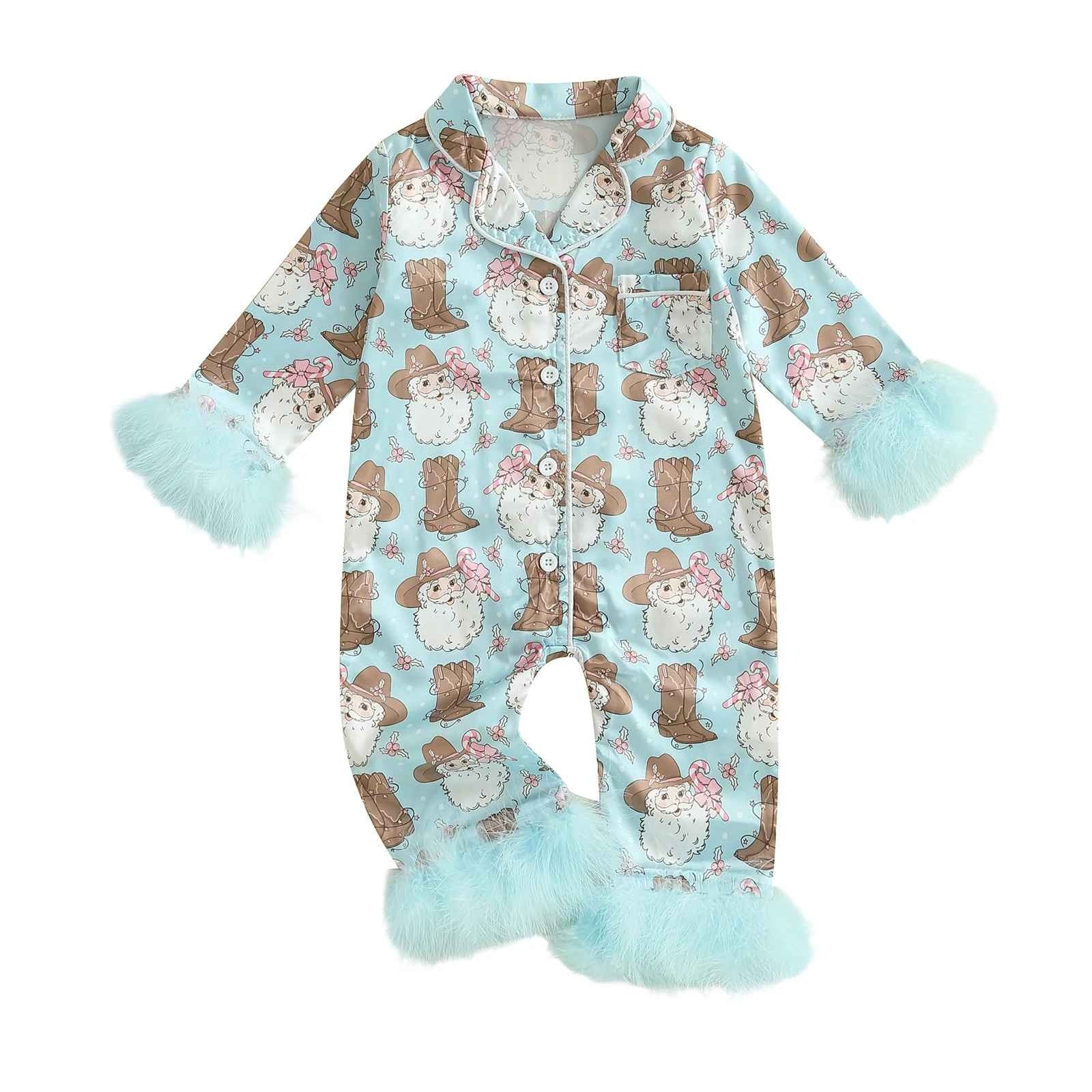 pyjama noel bebe doux élégant bleu Noël en Pyjama