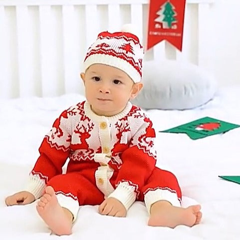 pyjama noel bebe doux festif Tricot de Noël Douillet