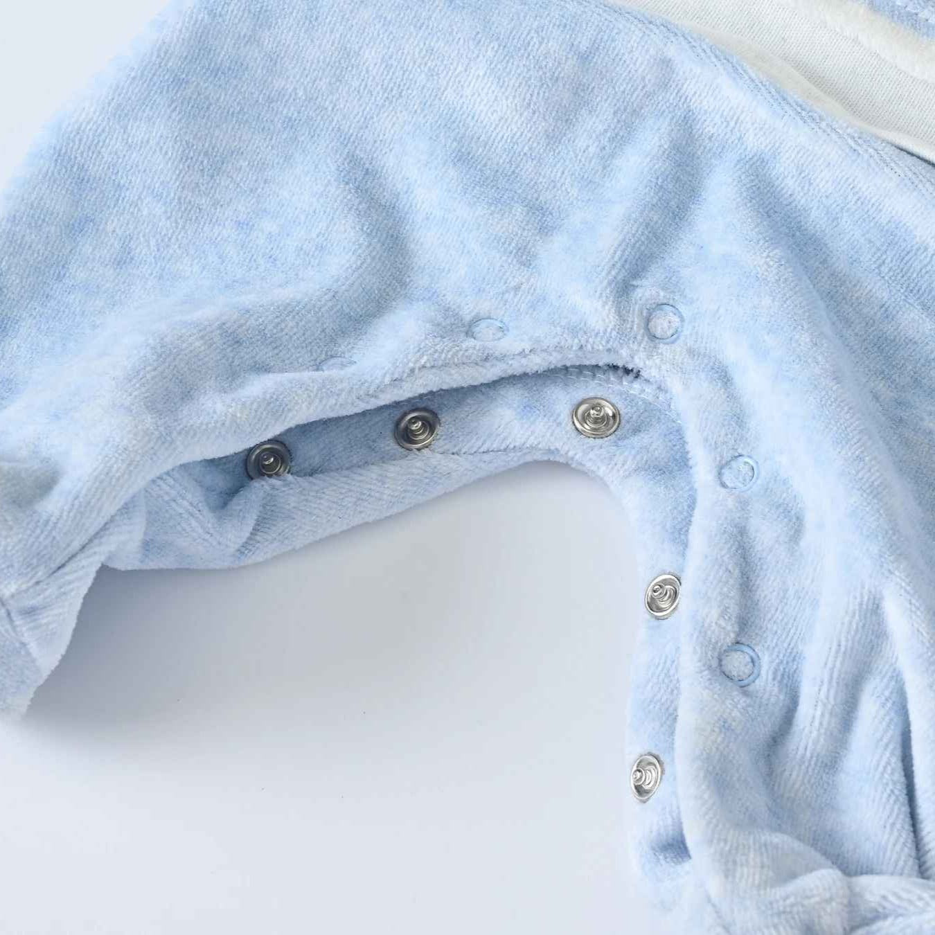pyjama velours bébé boutons couverts Doudou Coton