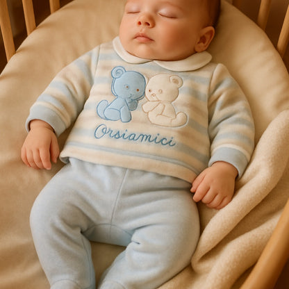 pyjama velours bébé doux sommeil paisible Doudou Coton