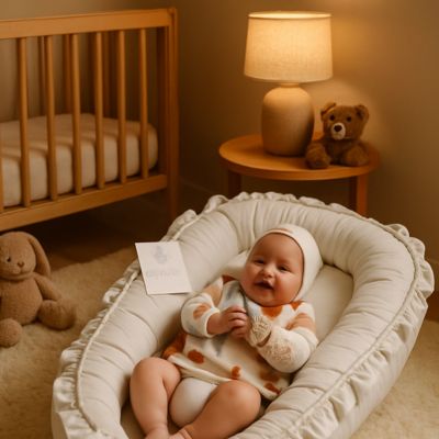 Réducteur de lit bébé rassurant apaisant CoconBébé Beige