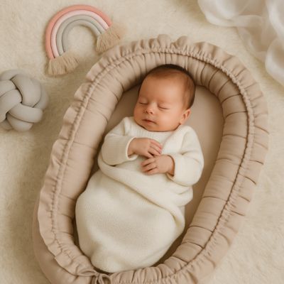 Réducteur de lit bébé sommeil paisible CoconBébé Beige