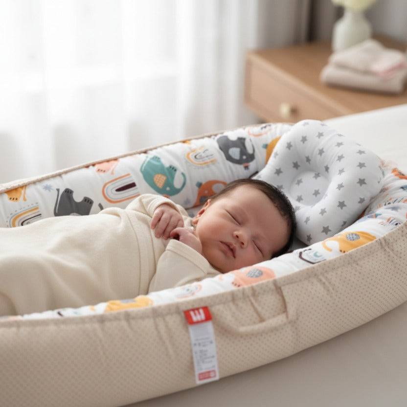 reducteur lit bebe sommeil paisible coton portable