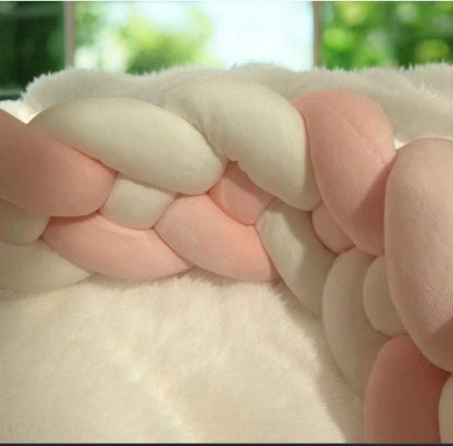 Tour de Lit Bebe - CozyKnot™ - Rose Blanc - Mon doux bébé