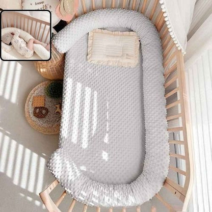 tour de lit pour bebe coton gris rassurant Nid Protecteur