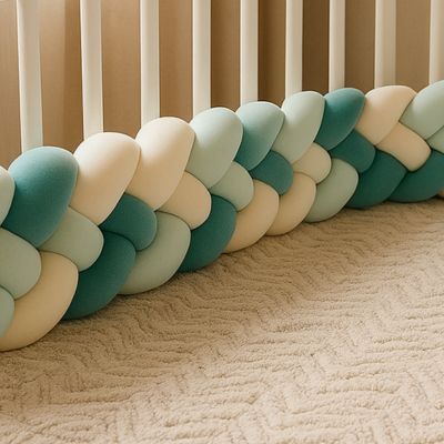 Tour de lit tressé confortable dans berceau Tresse Prestige