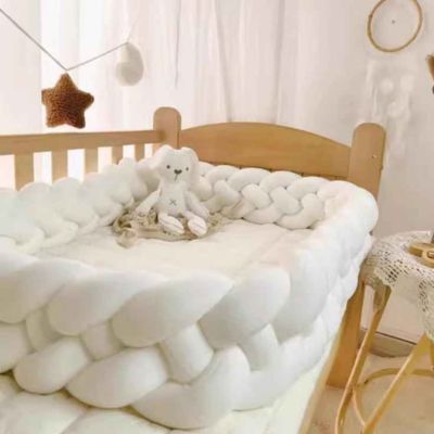Tresse de lit 3m sécurisante douce 4brins blanche LovliNest