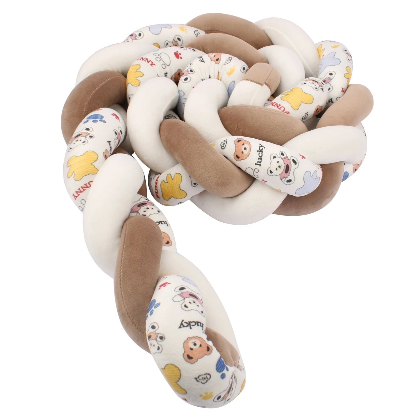 Tresse de lit bébé douce rassurante brun ours