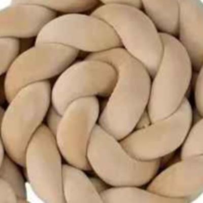 Tresse de lit beige rouleau détail Calinette