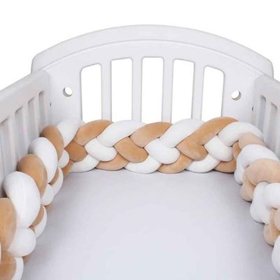 tresse de lit douce marron blanc nidtressé