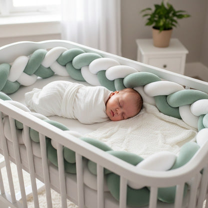 tresse de lit vert sauge sommeil paisible coton apaisant