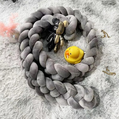 tresse lit bebe 4brins douce premium - CozyKnot - Gris