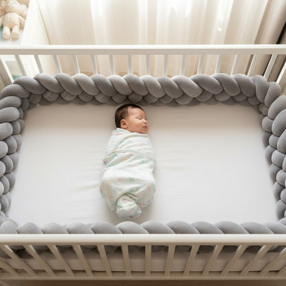 tresse lit bebe sommeil paisible - CozyKnot - Gris