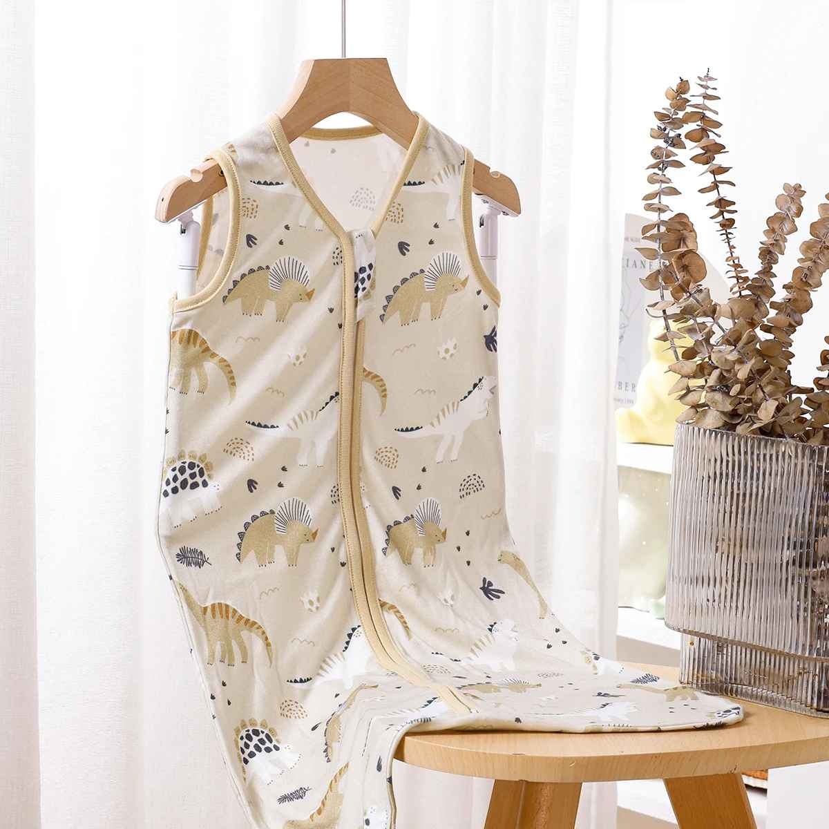 turbulette été douce motifs dinosaures Bambou Respirant