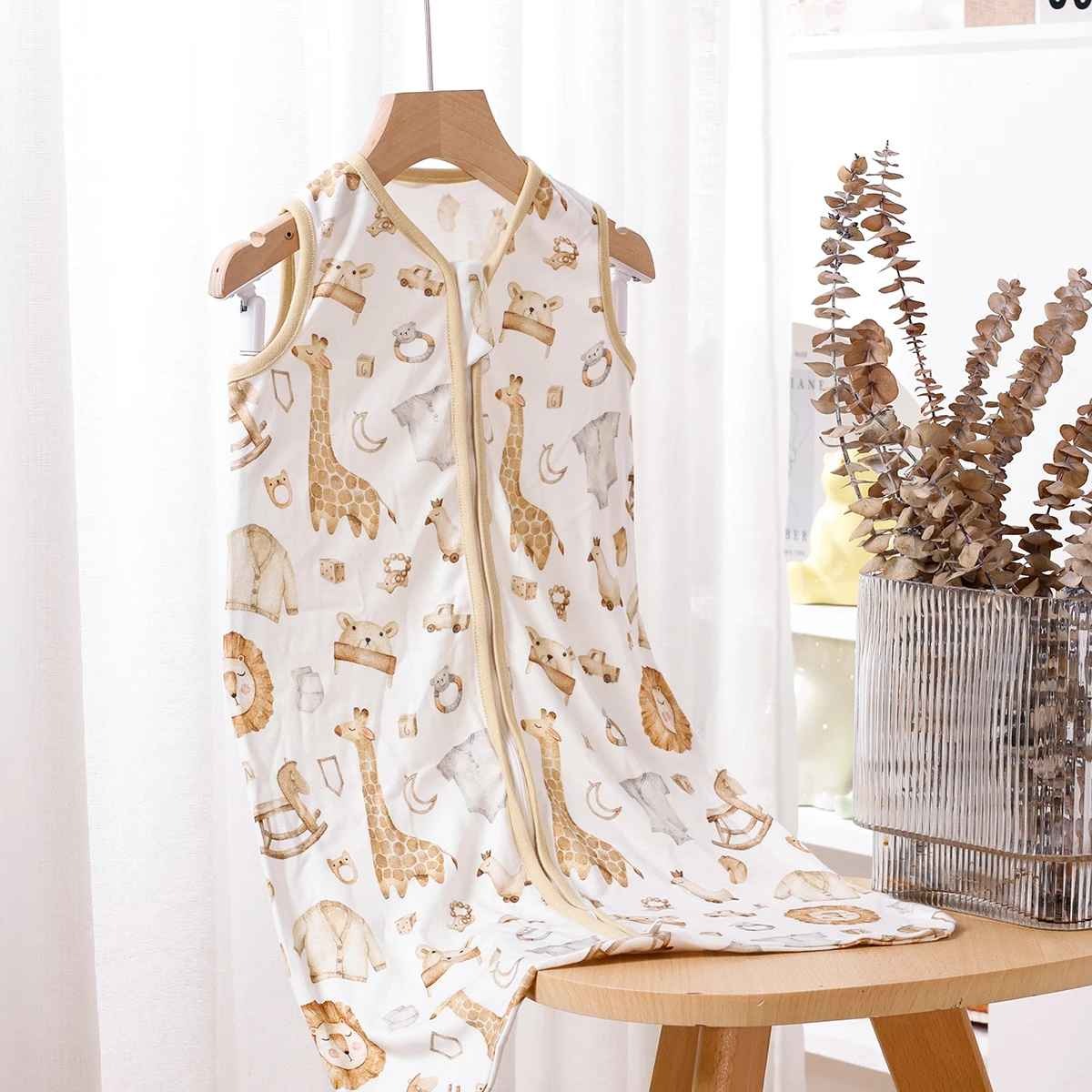 turbulette été douce motifs girafes Bambou Respirant