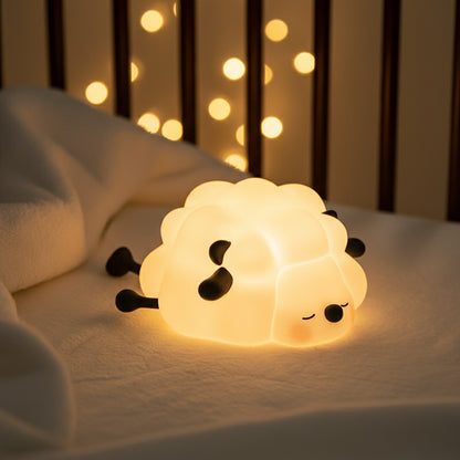 veilleuse bébé agneau silicone alimentaire lumière rassurante