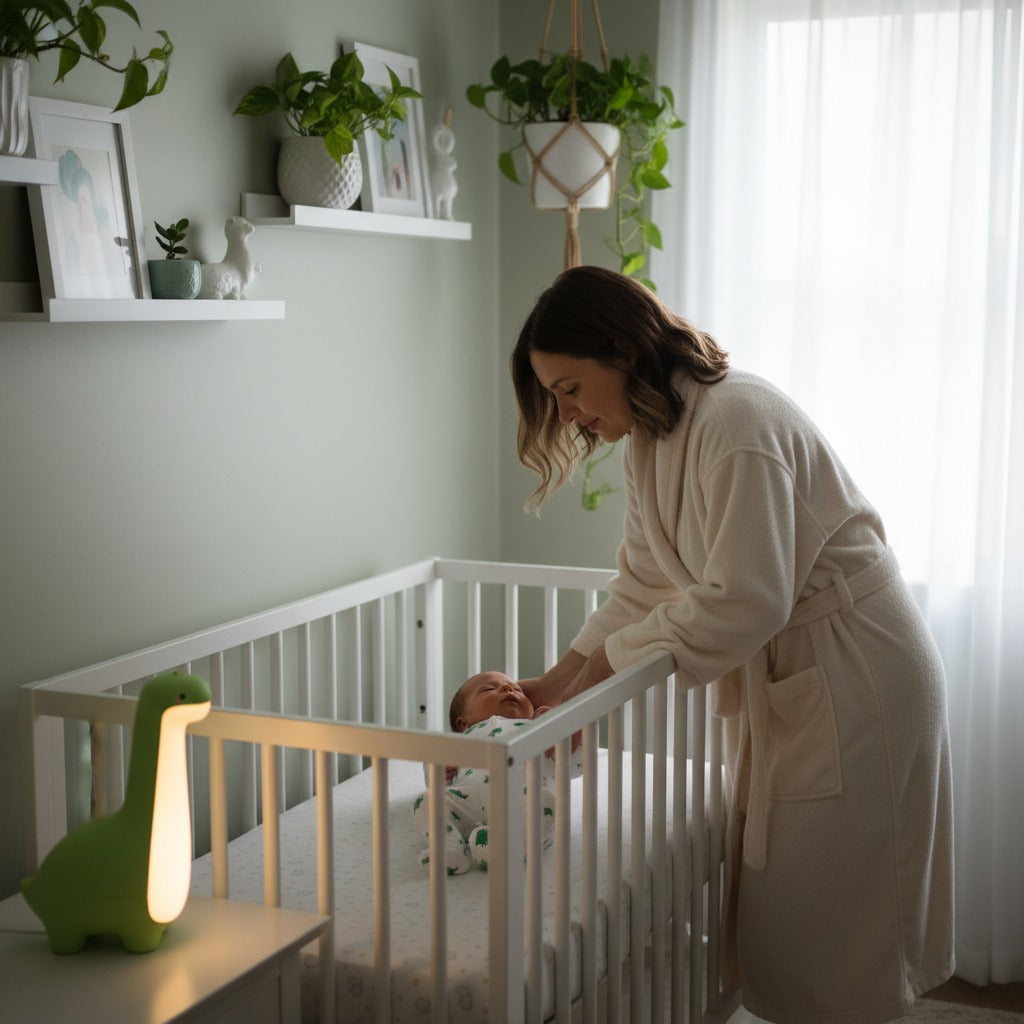 veilleuse bébé dinosaure jaune sommeil serein NigntDino