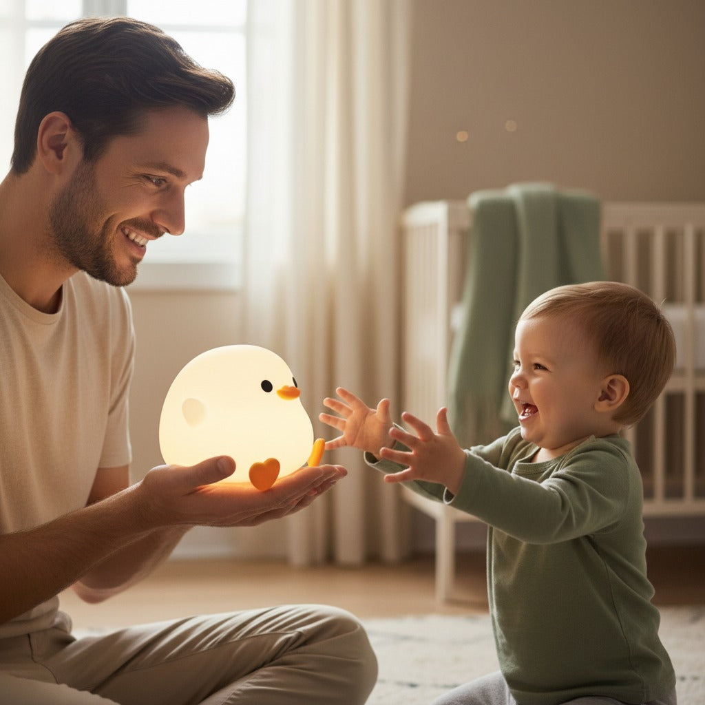 veilleuse poussin cadreau idéal tactile rechargeable