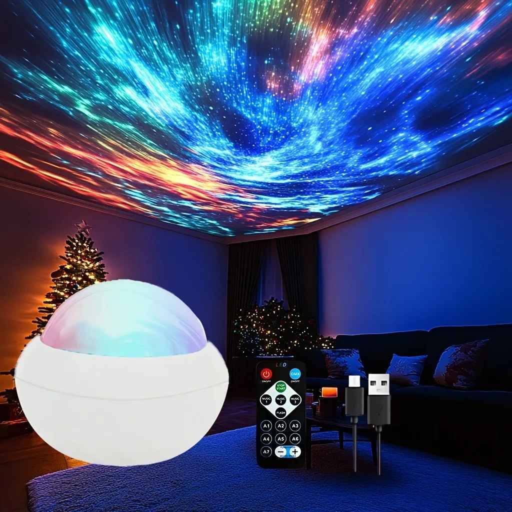 veilleuse projection blanche avec télécommande - Apaisante