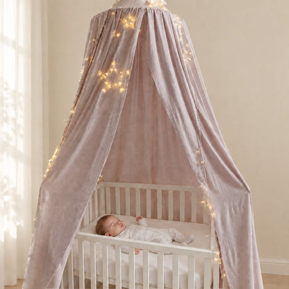 voile berceau premium sommeil paisible bébé dome rose claire