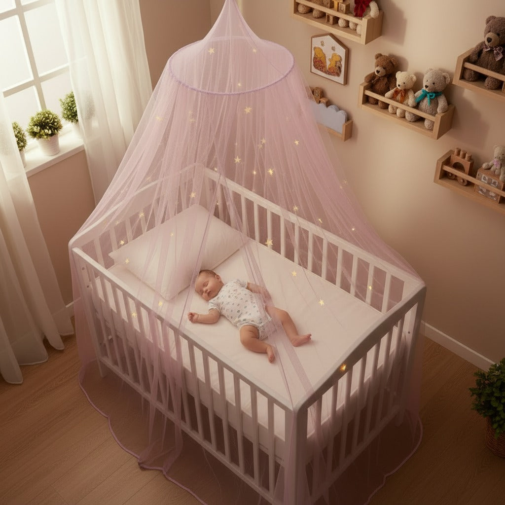 voile berceau sommeil confortable bébé anti moustique féérique
