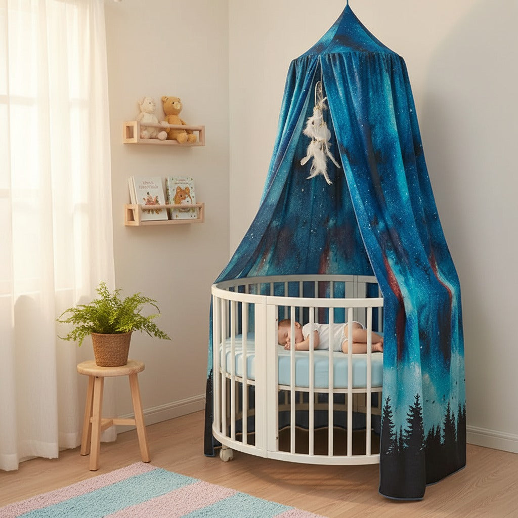 voile berceau sommeil serein ciel étoilé