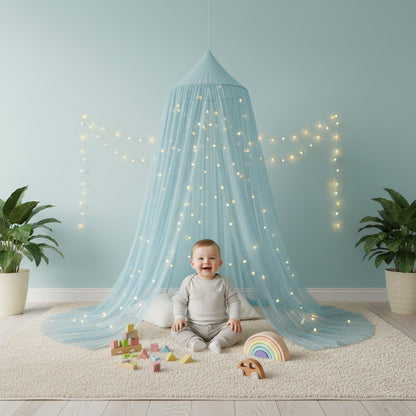 voile de lit bebe coin jeux Lumineux Étoilé