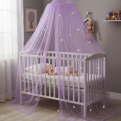 voile lit bebe sommeil serein mauve anti moustiques