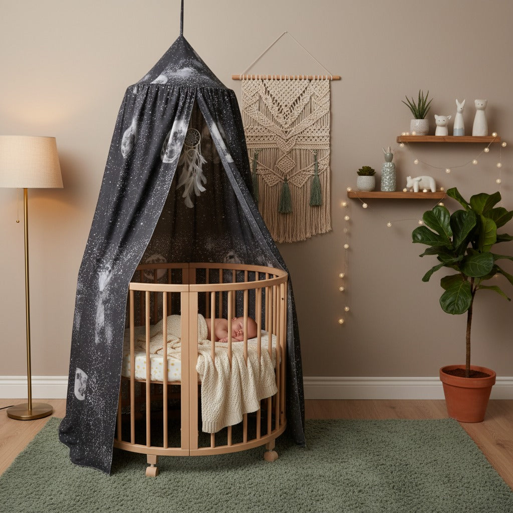 voile pour lit de bebe sommeil serein rêve nordique