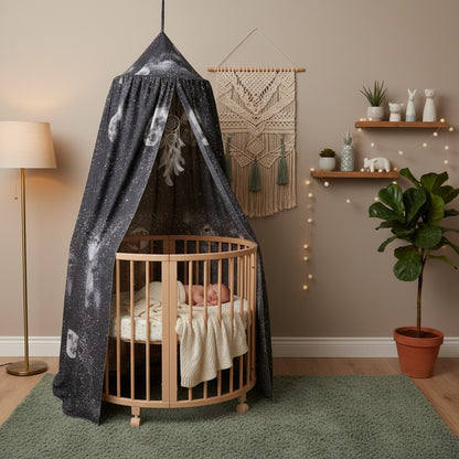voile pour lit de bebe sommeil serein rêve nordique